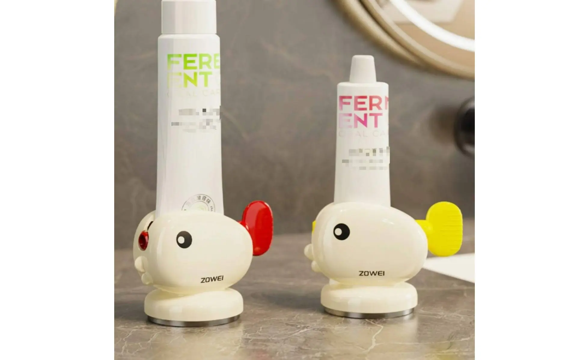 Dispensador de pasta dental con diseño animado para baño infantil