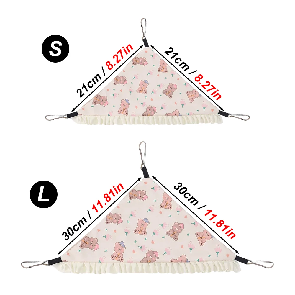 Hamaca colgante de dibujos para hámster y roedores, cama doble - imagen 4