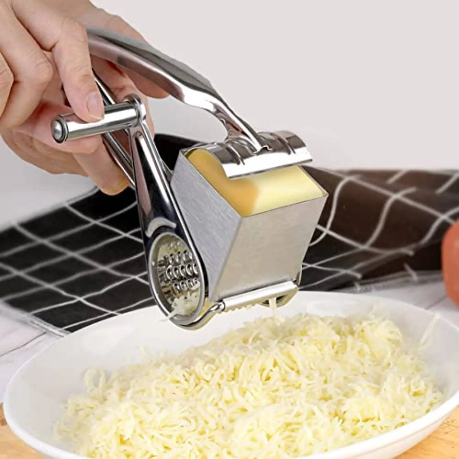 Rallador giratorio de queso manual fácil de usar para cocinar - imagen 2
