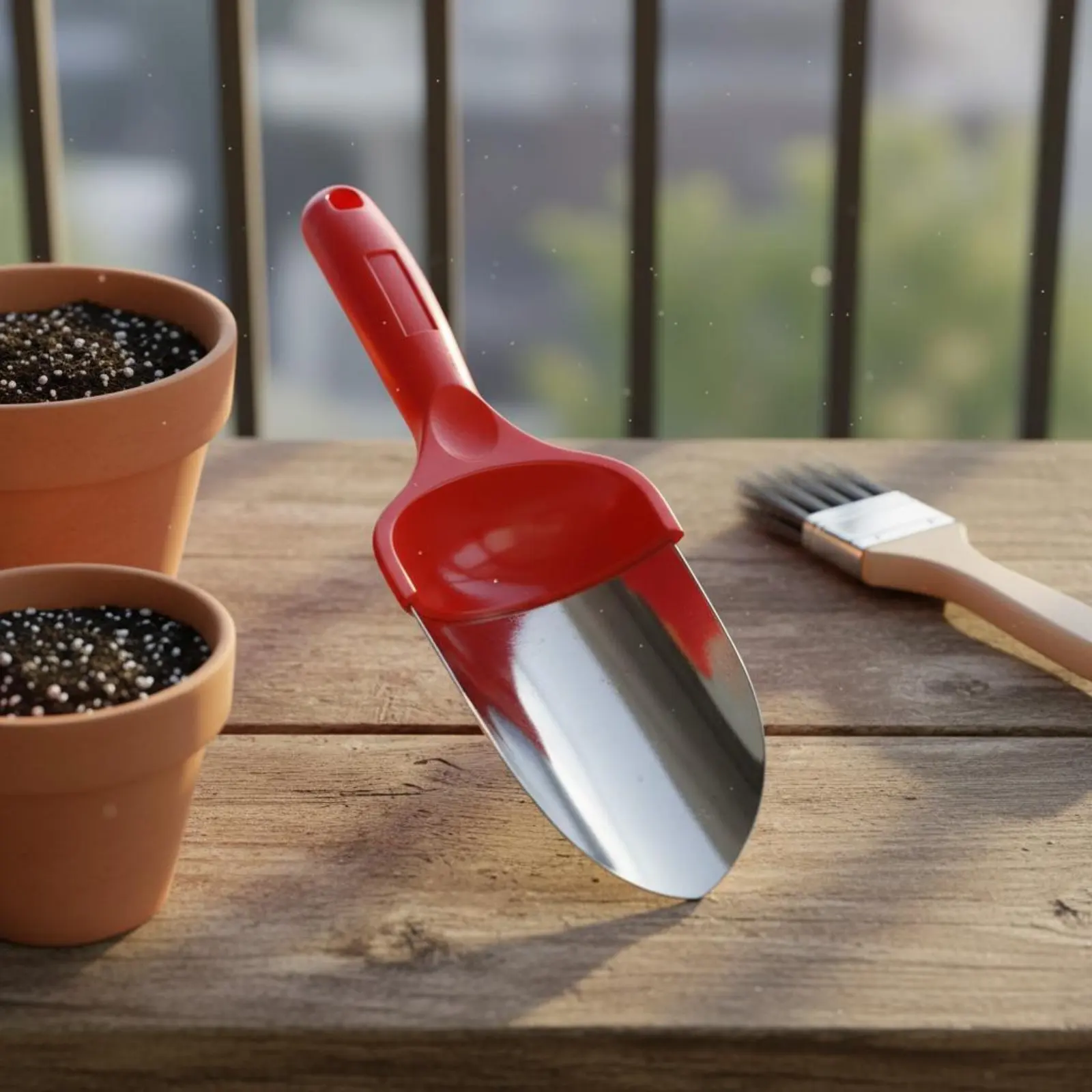 Pala de jardín de acero inoxidable, duradera y fácil de limpiar - imagen 5