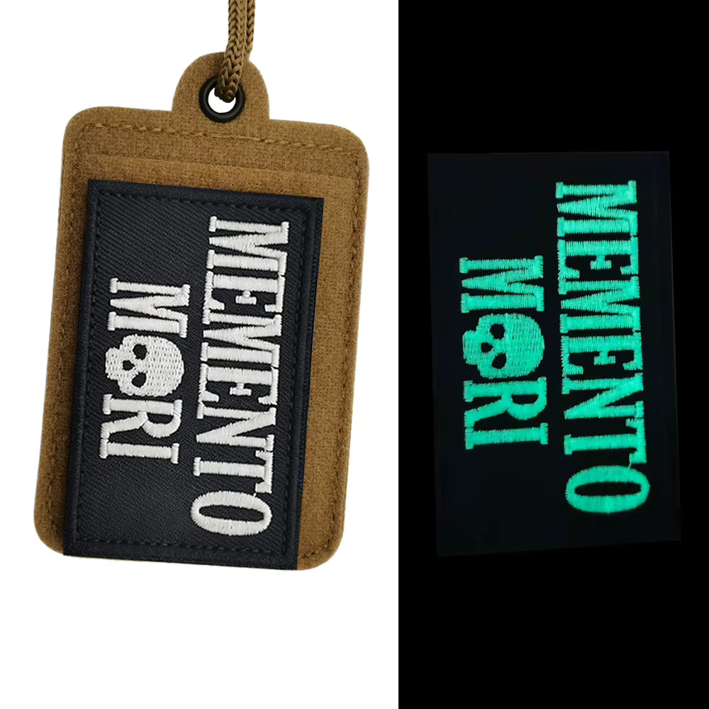 Parche táctico bordado Memento Mori – Insignia calavera con cierre velcro - imagen 3