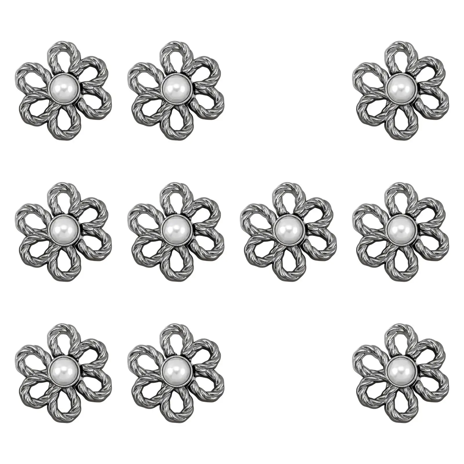 Botones florales de aleación para ajustar la cintura de jeans y pantalones