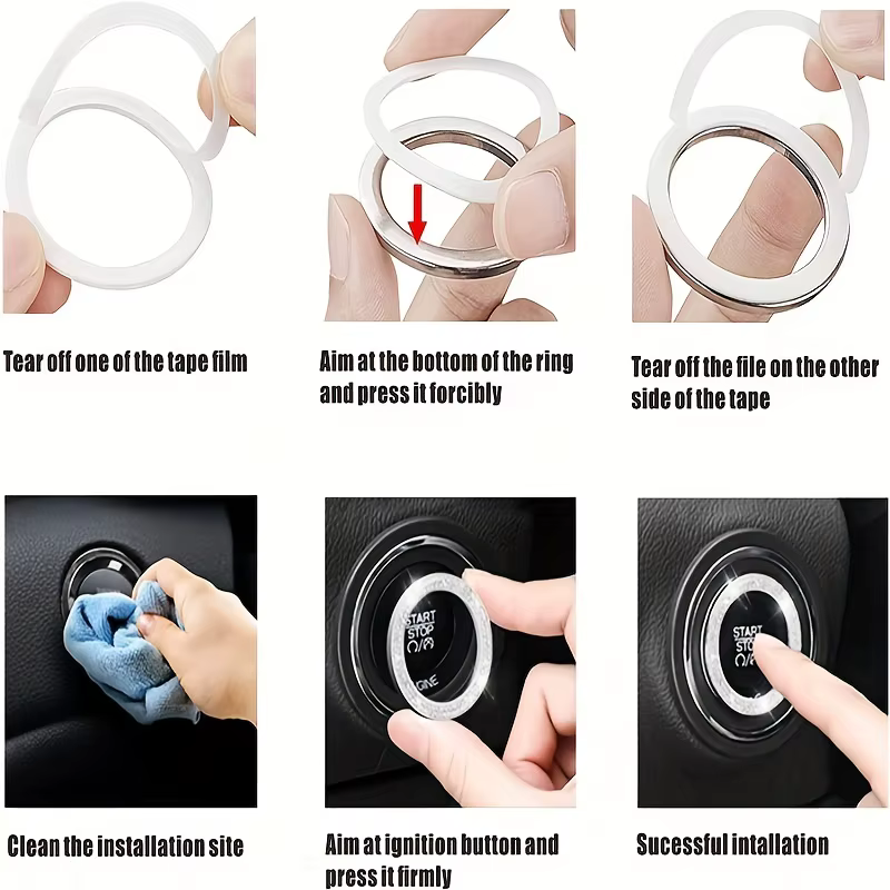 Alfombrillas para vasos de coche con diamantes incrustados - imagen 4