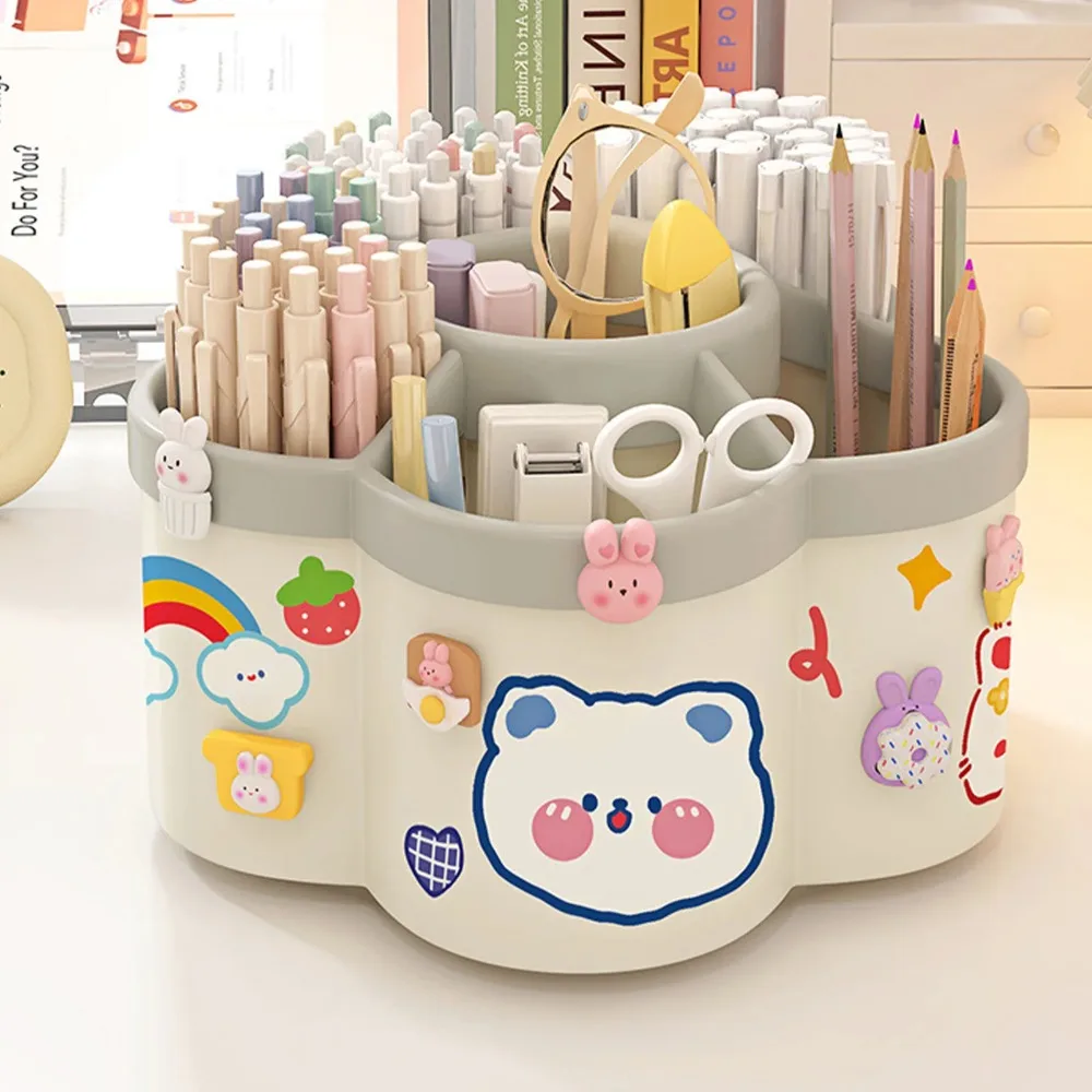 Portalápices giratorio de plástico con diseño moderno