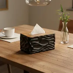 Portapañuelos de Madera Minimalista – Dispensador Rectangular para Sala y Baño