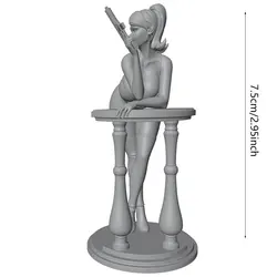 Figura de resina retró sin pintar, estatua detallada coleccionismo