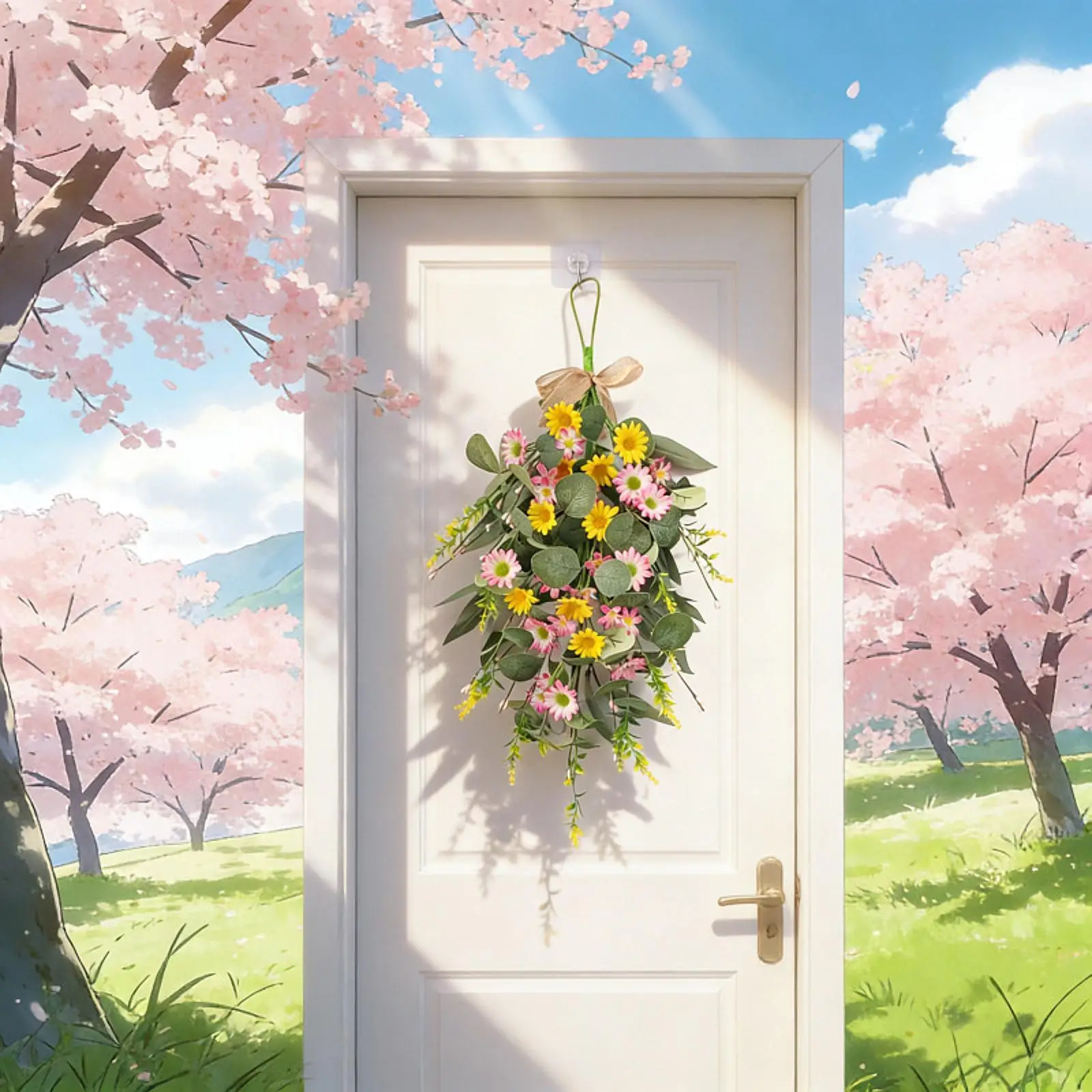 Guirnalda de Flores Artificiales para Decoración Interior – Estilo Rústico