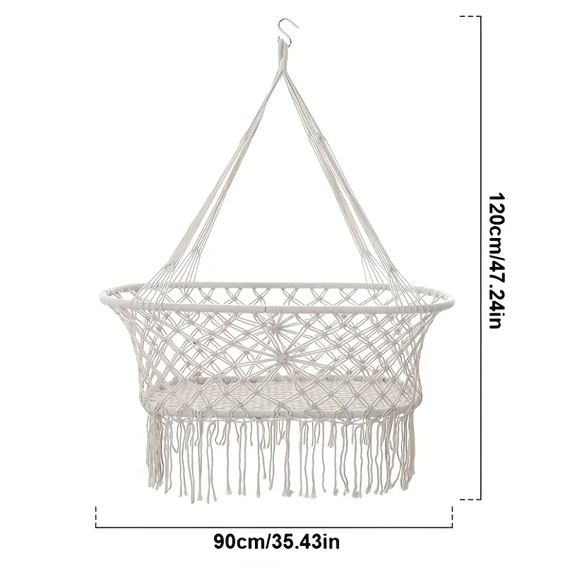 Columpio macramé para bebé – Columpio de cuerda tejido a mano para interior y exterior