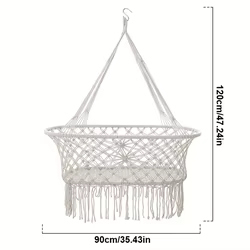 Columpio macramé para bebé – Columpio de cuerda tejido a mano para interior y exterior