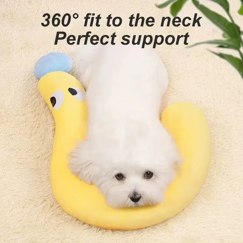 Almohada de cuello en forma de U ortopédica suave para gatos y perros - imagen 4