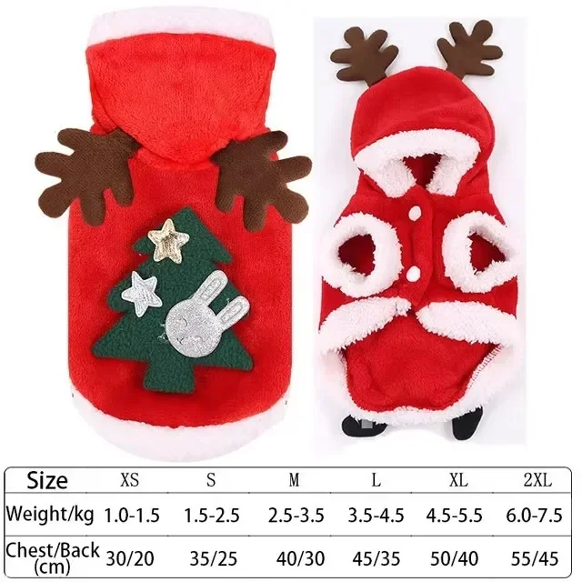 Ropa de Navidad para perros pequeños y medianos sudadera con capucha festive