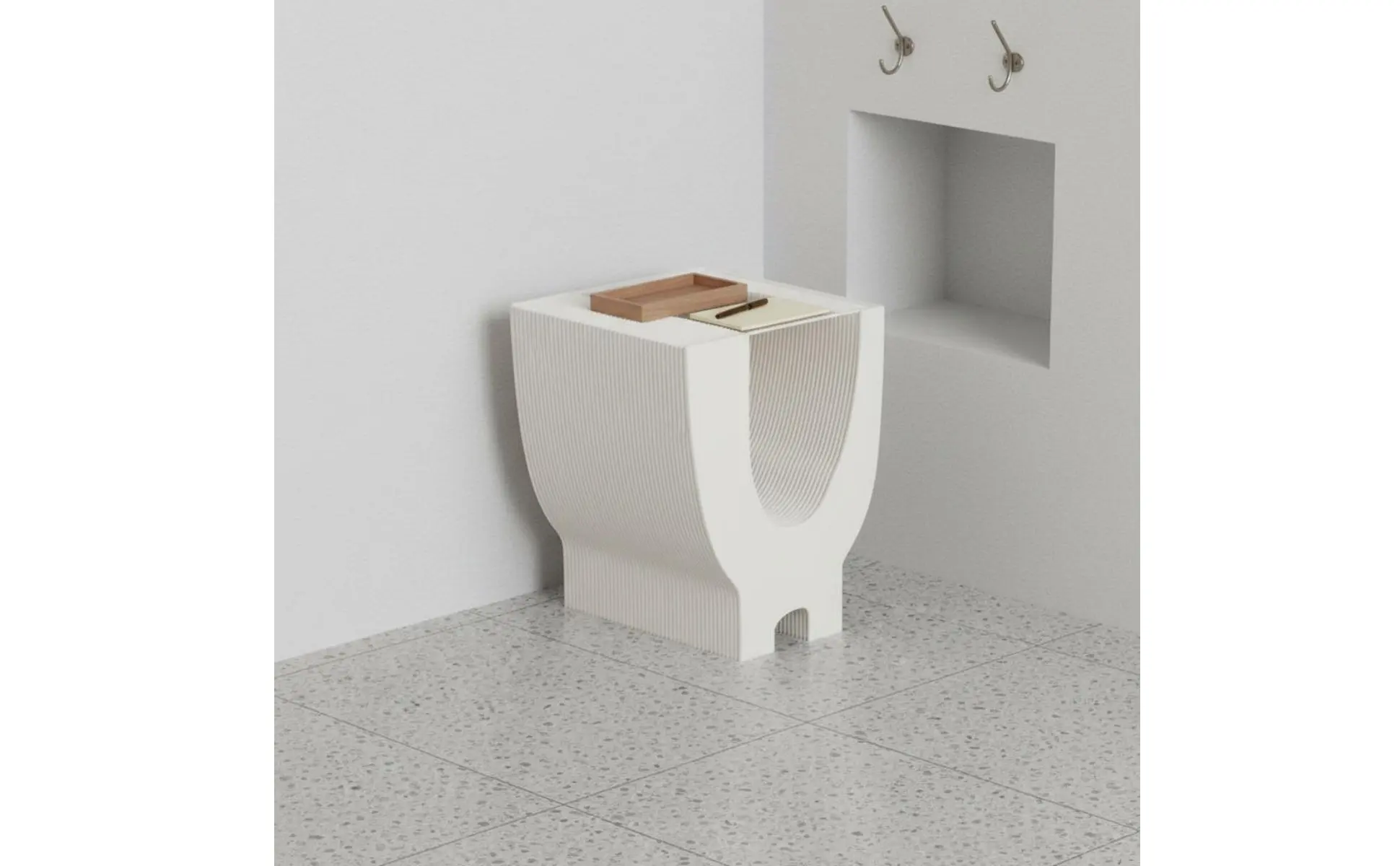 Mesa auxiliar plegable, almacenamiento