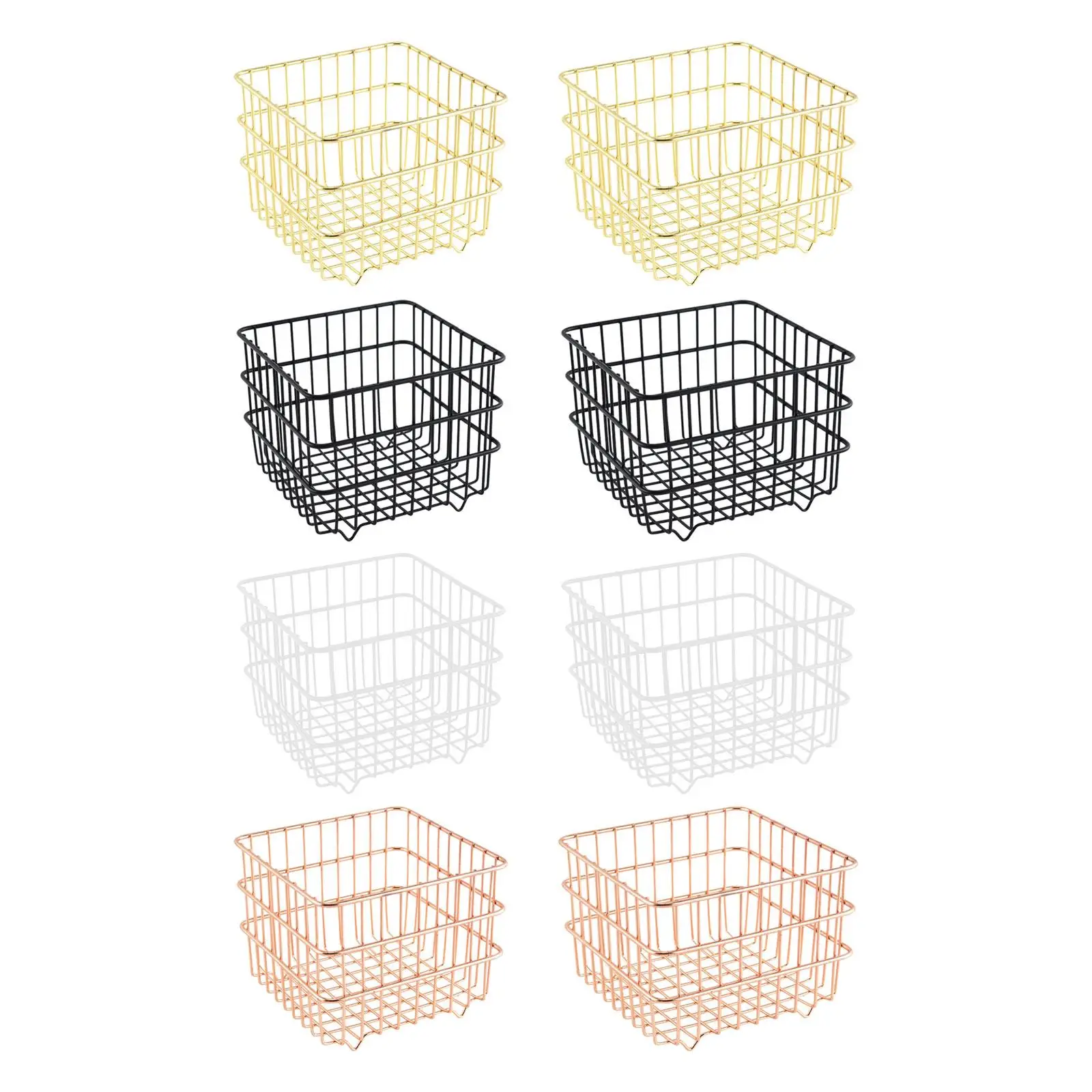 Cesta Organizada de Alambre Dorada para Baño, Despensa y Dormitorio - imagen 2