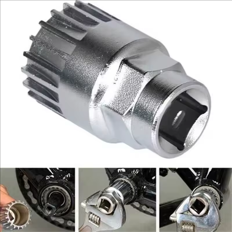 Extractor de pedalier para bicicleta de montaña, llave de dientes