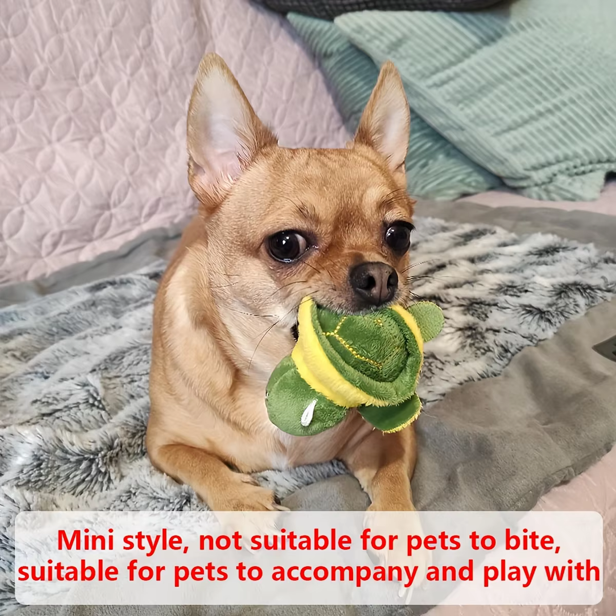 Juguete de peluche con forma de tortuga marina para gatos y perros - imagen 5