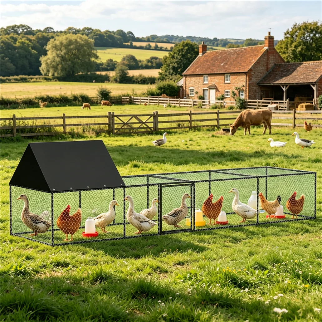 Jaula exterior grande para gallinas, patos y conejos con malla - imagen 3