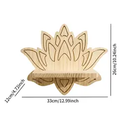 Estante de pared de madera para gatos con diseño flor de loto