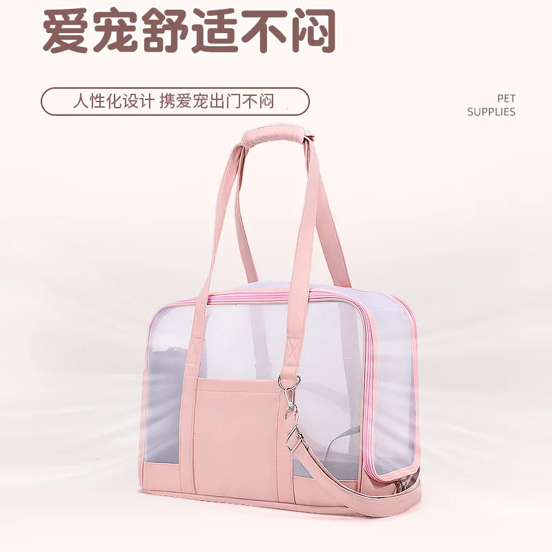 Bolsa de transporte transparente para gatos, gran capacidad exterior - imagen 3