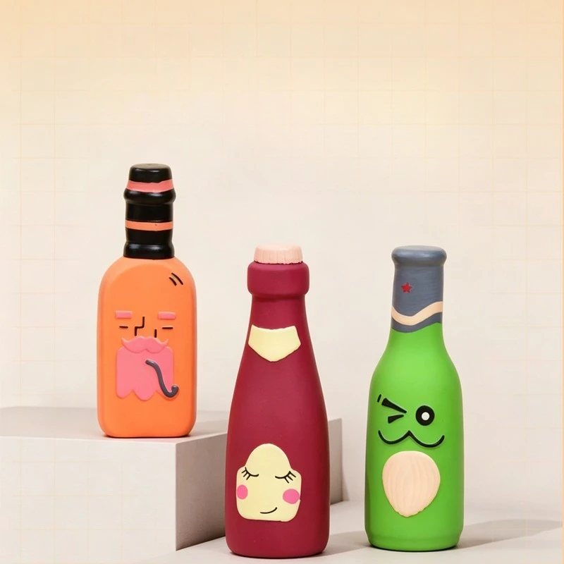 Juguete masticable con forma de botella de vino para perros