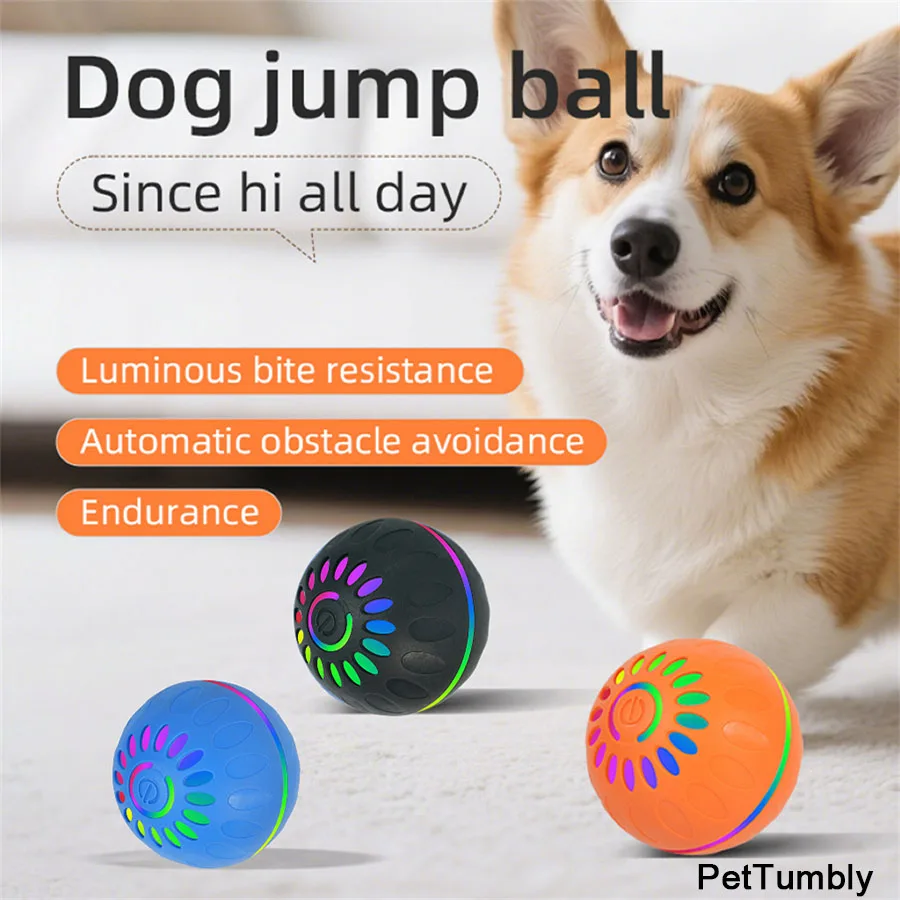 Pelota con movimiento automático USB para perros