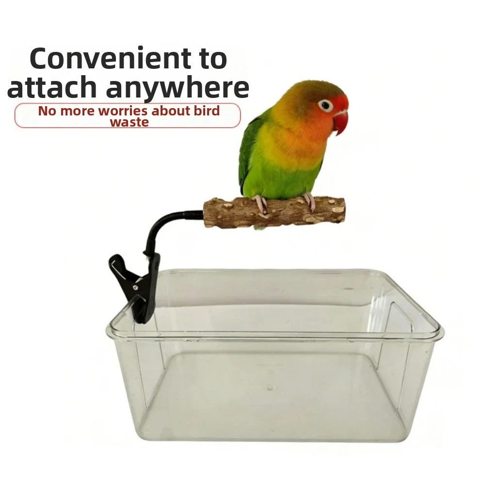 Accesorio de madera para aves con acabado natural