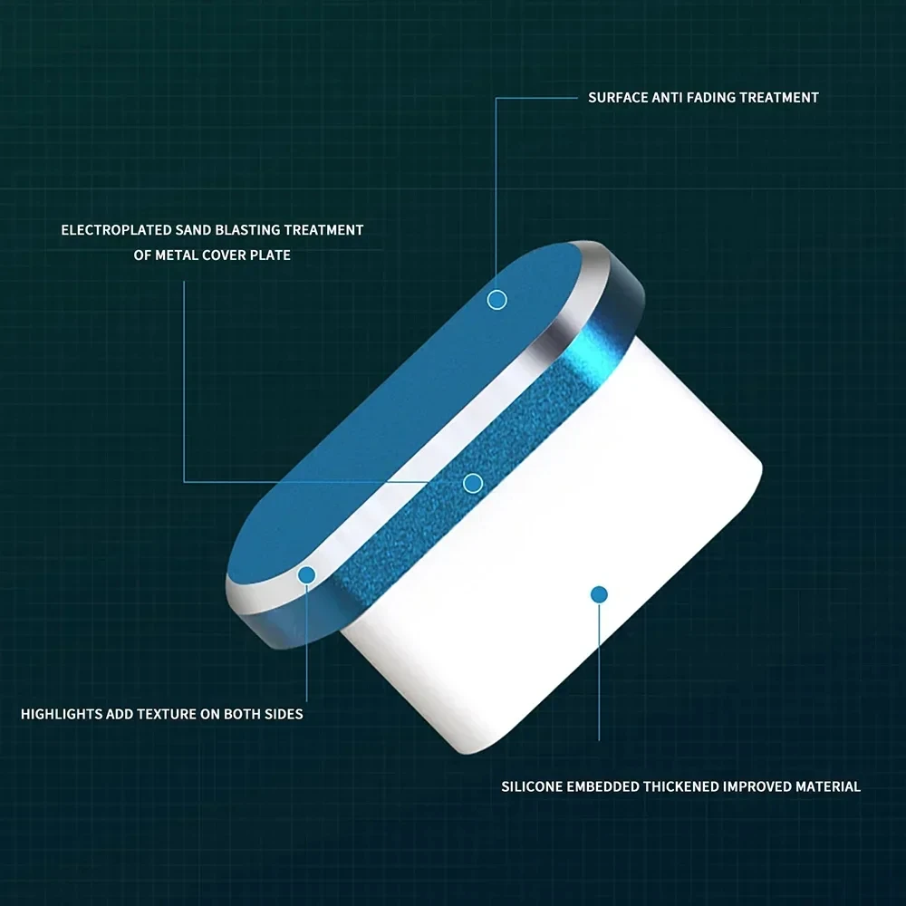 Pack de tapones metálicos con diferentes acabados
