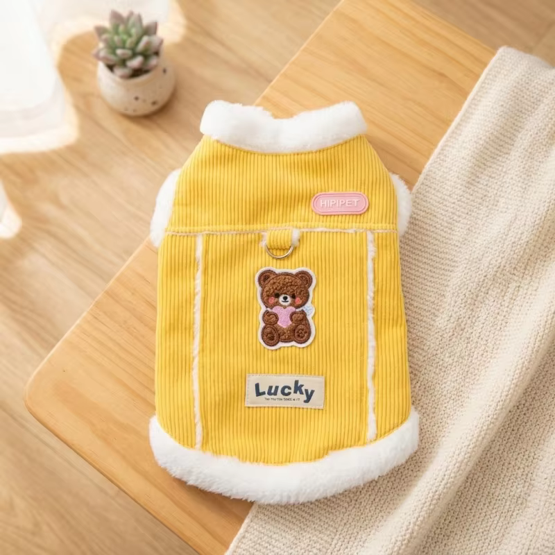 Chaleco polar de invierno para perros y gatos pequeños – Diseño oso - imagen 5