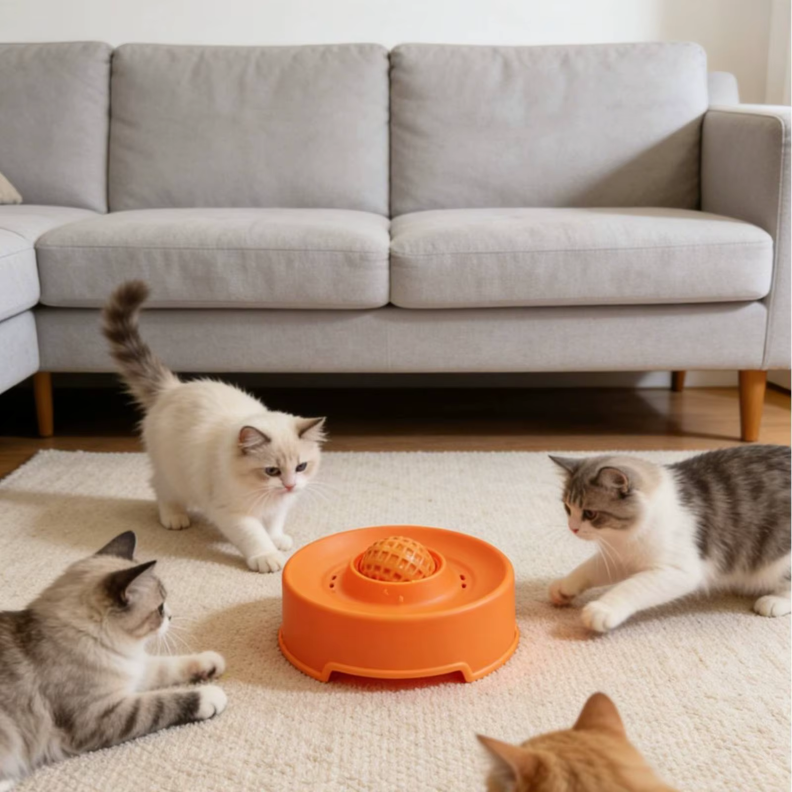 Cuenco lamer interactivo para gatos – Comedero lento fácil limpieza - imagen 4