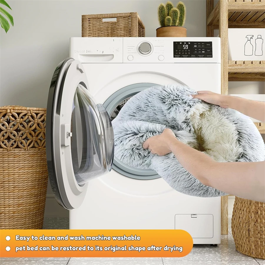 Cama nido concha para gatos y perros pequeños en felpa cálida - imagen 5