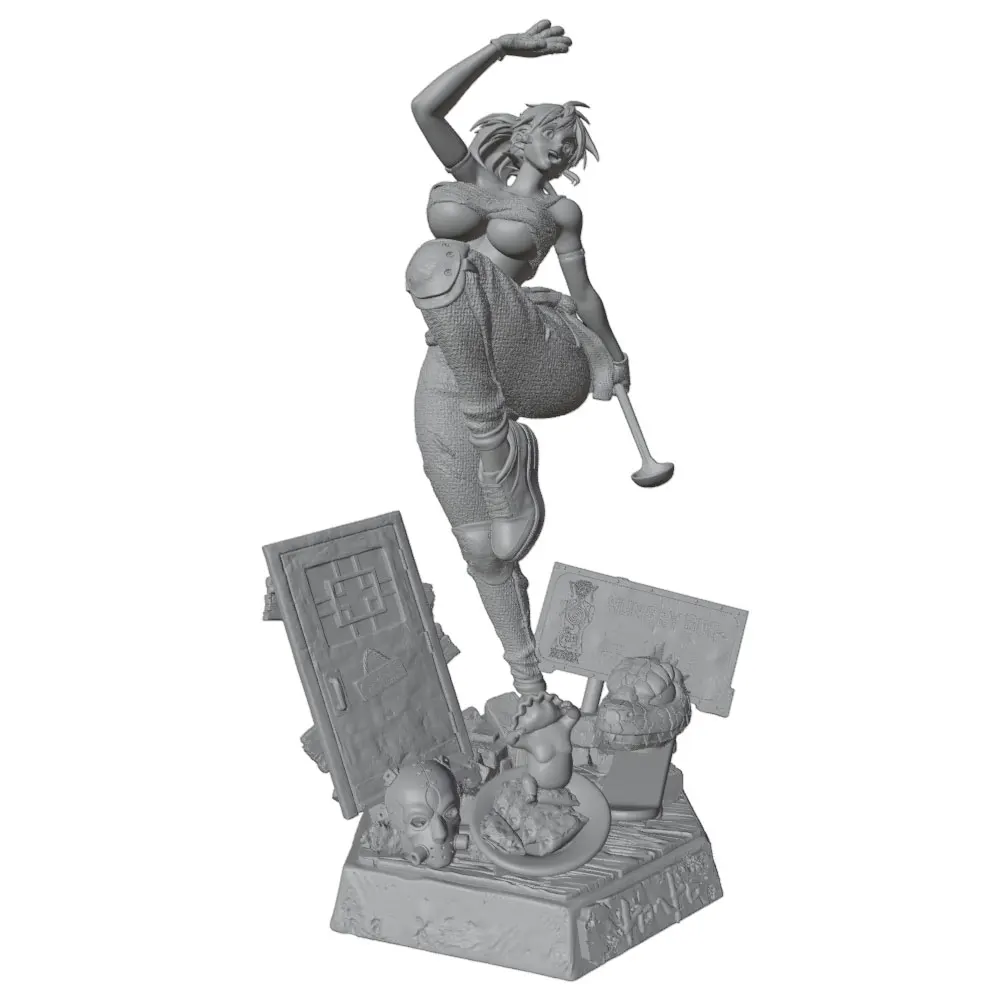 Figura miniatura de chica en resina 1:24 para montar y pintar - imagen 3