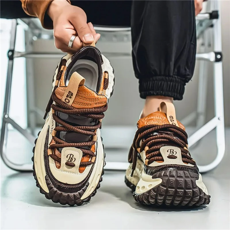 Zapatillas deportivas de hombre con suela gruesa cómoda - imagen 2