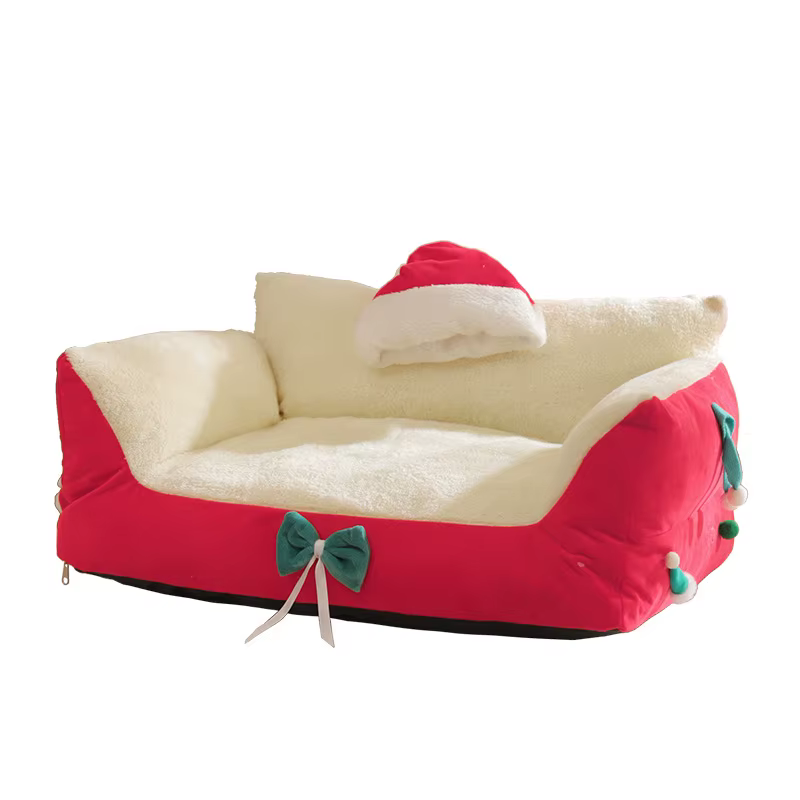 Cama cálida para perros pequeños y gatos – Sofá grande para invierno y verano - imagen 5