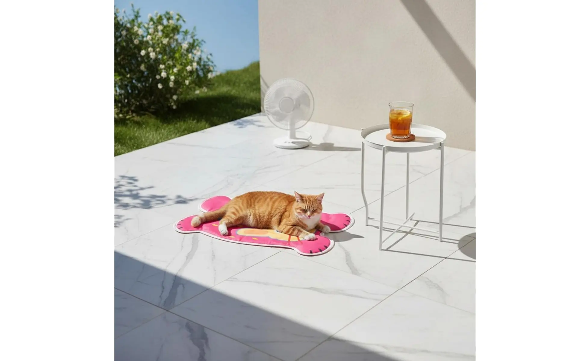 Alfombra de gel refrigerante para perros y gatos, diseño acolchado