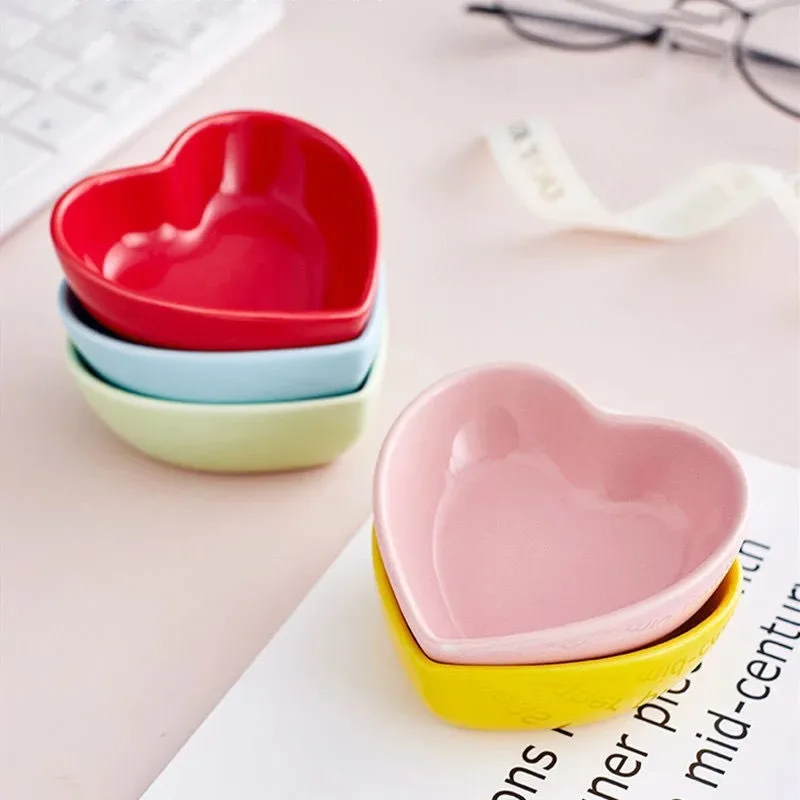Cuenco cerámico con forma de corazón para hámster