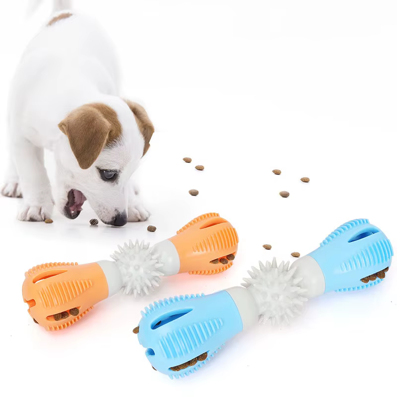 Juguete duradero para perros con mancuerna: comida lenta interactiva - imagen 2