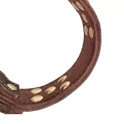 Collar cuero ajustable con tachuelas para perros pequeños y medianos