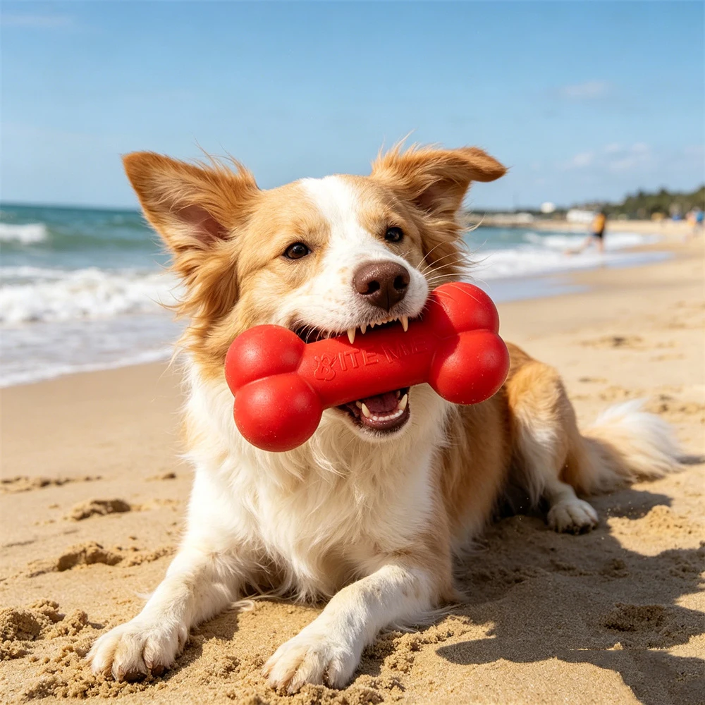 Juguete masticable TPR para perros – limpia dientes y entrena - imagen 3