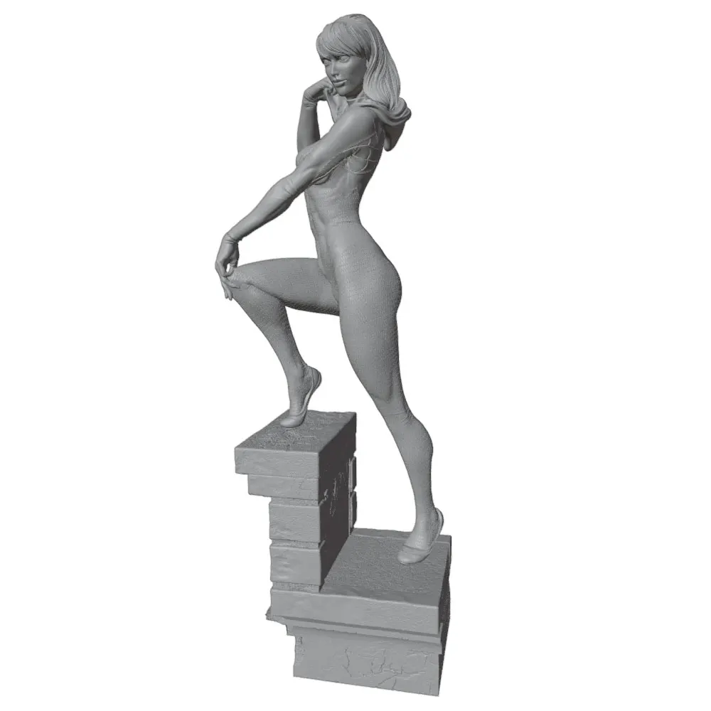 Miniatura de resina 3D gris para decorar gatos y perros, sin montar