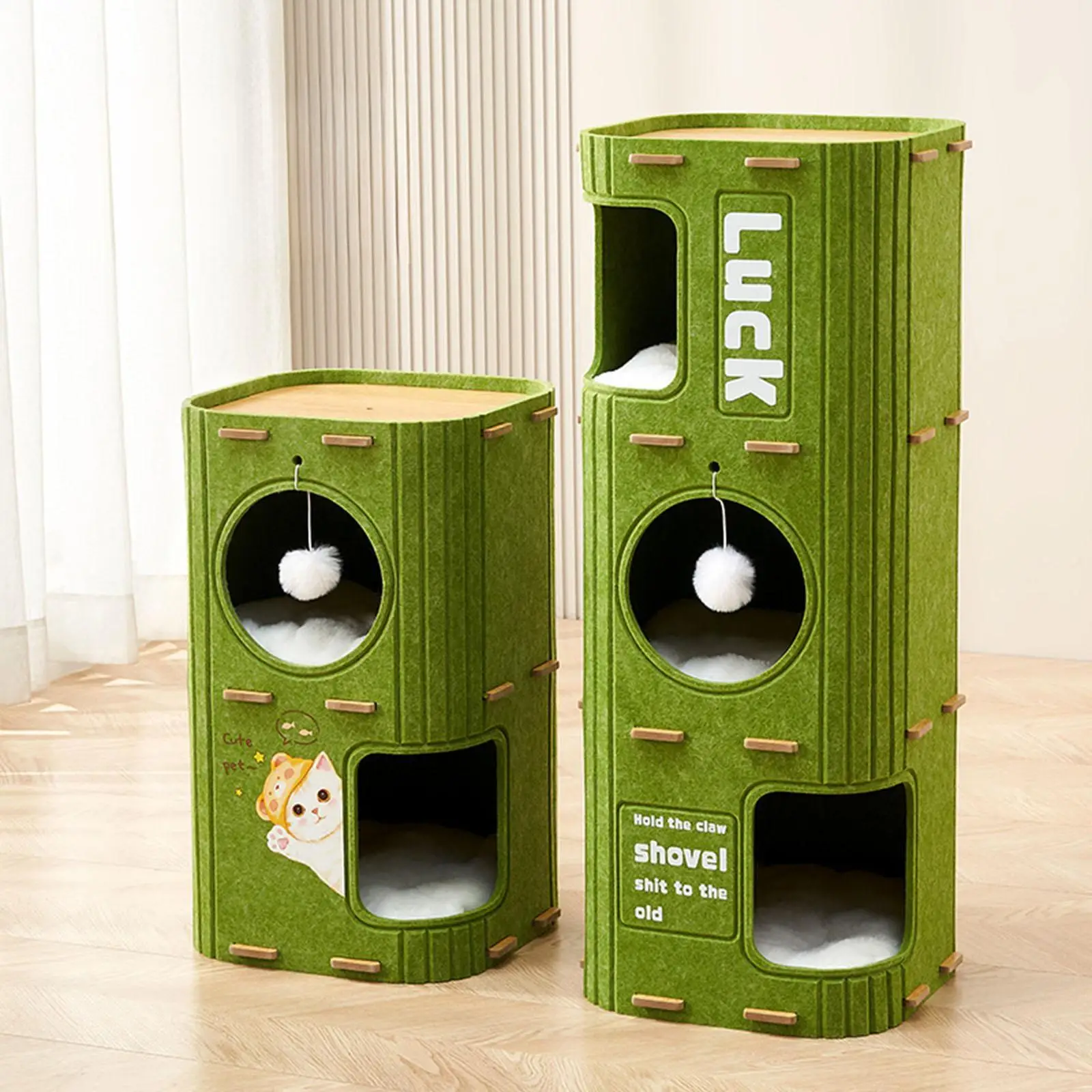 Barrel Shaped Cat Furniture Sturdy Cat Tree Condo for Large Kitten Kitty