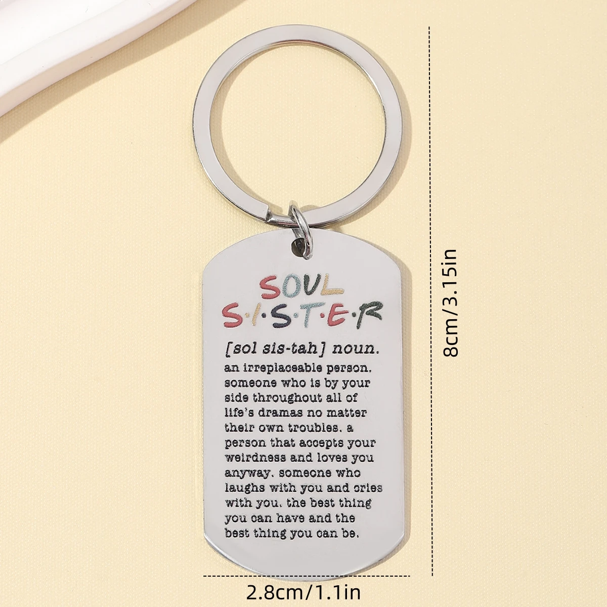 Llavero acero inoxidable multicolor para gatos y perros, regalo diario