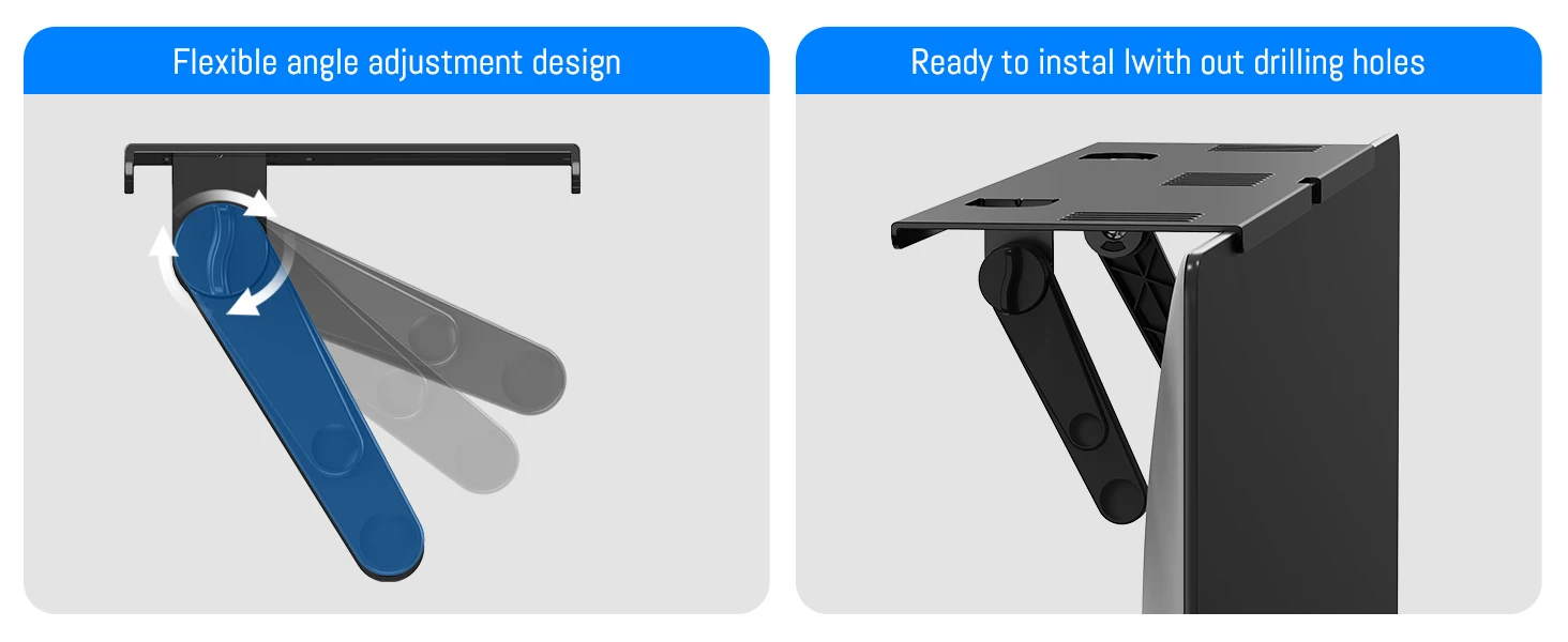 Soporte con dispositivos encima del TV