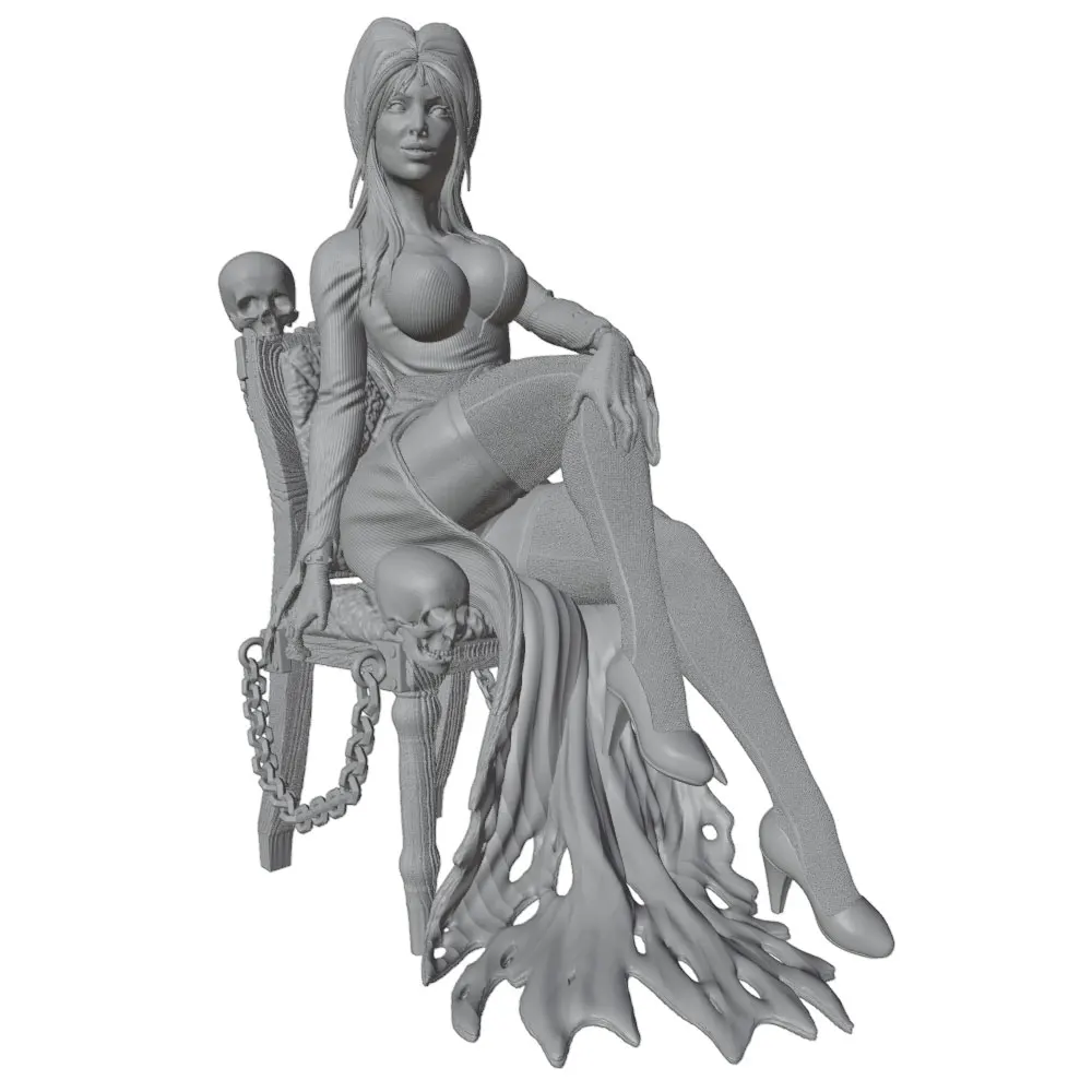 Figura Resina Girl Escala 1/24 – Kit Miniatura GK 75mm sin Pintar - imagen 4