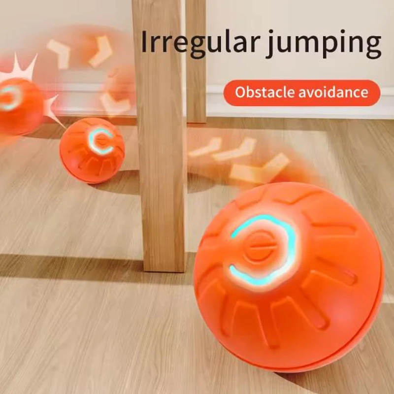 Pelota interactiva para perros y gatos en uso