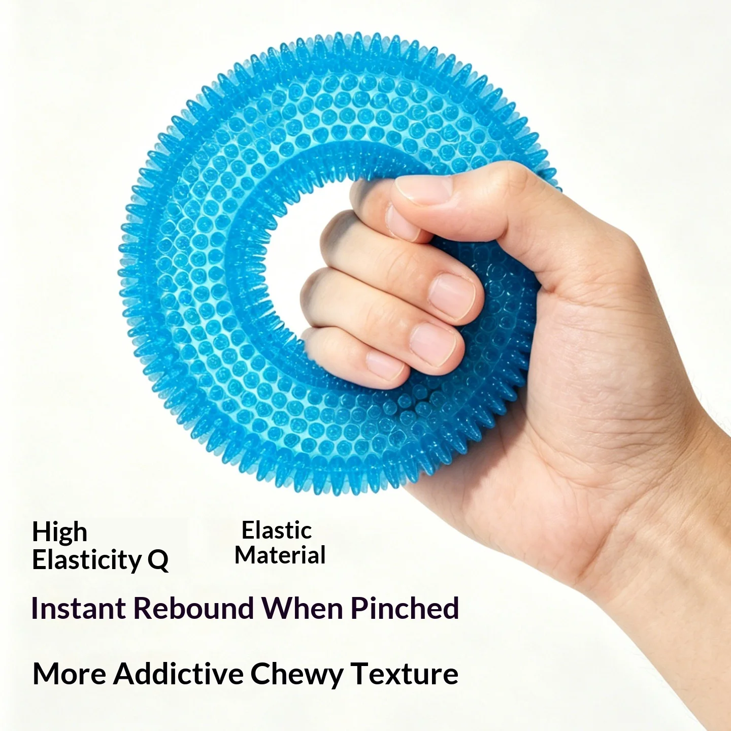 Juguete masticable para perros: anillo masajeador con luz y sonido - imagen 5