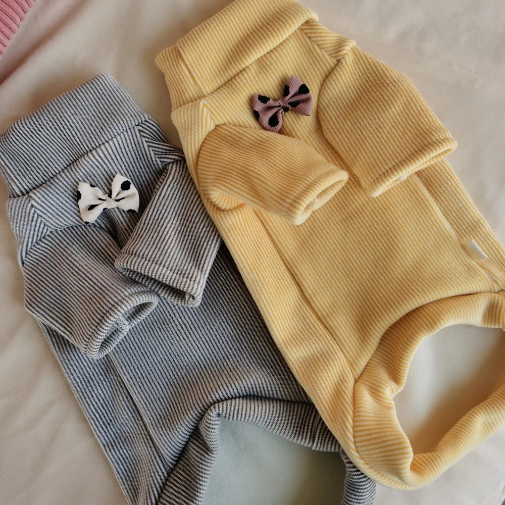 Chaqueta de vellón a rayas para gato Sphynx