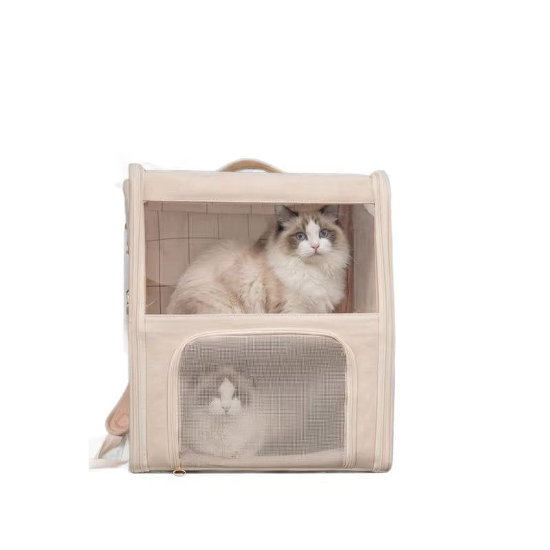 Bolsa de transporte para gatos plegable, transpirable y con asa - imagen 5