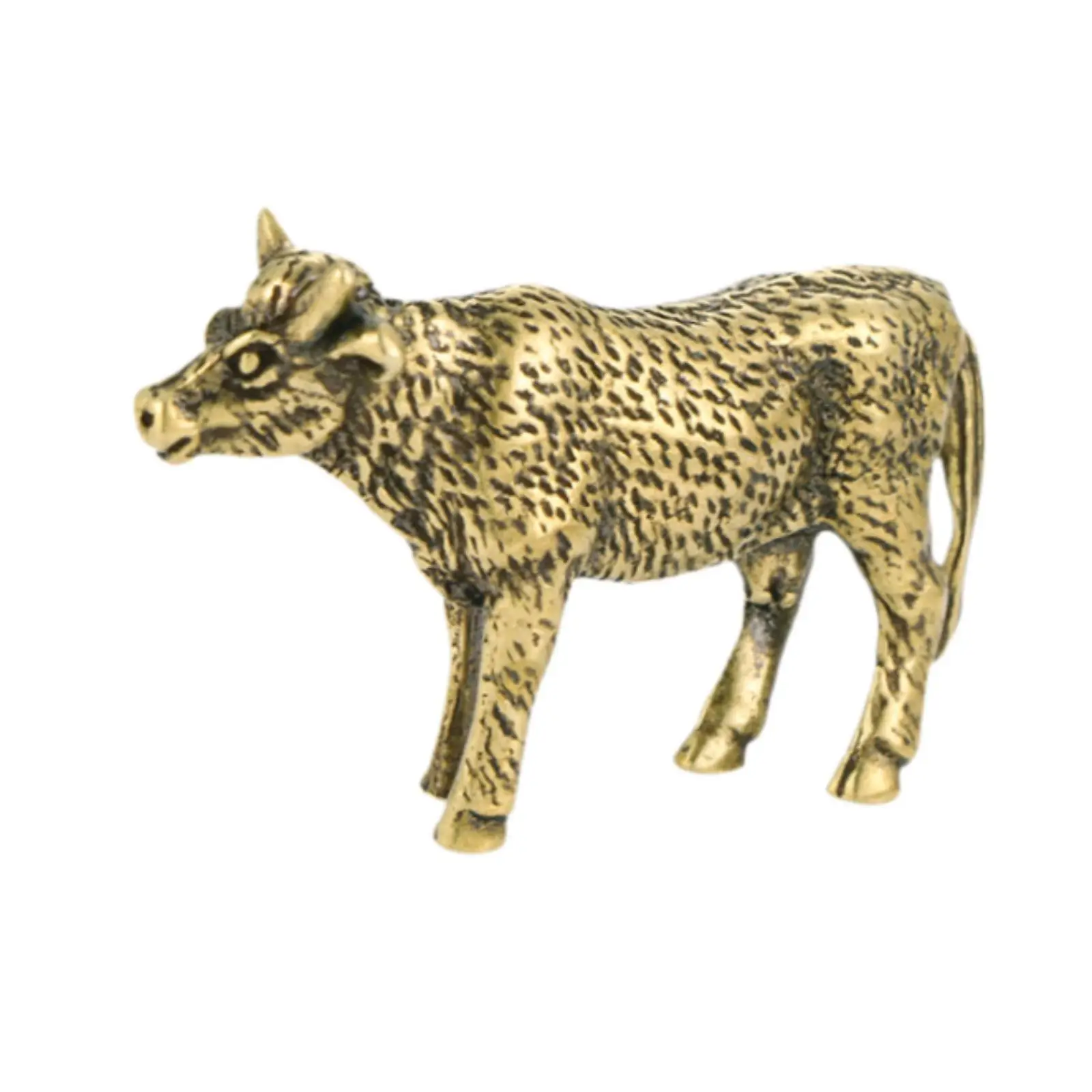Escultura Decorativa de Vaca en Latón – Figura Vintage para Hogar - imagen 5