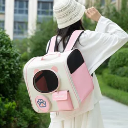 Mochila transportín plegable transpirable para gatos y perros