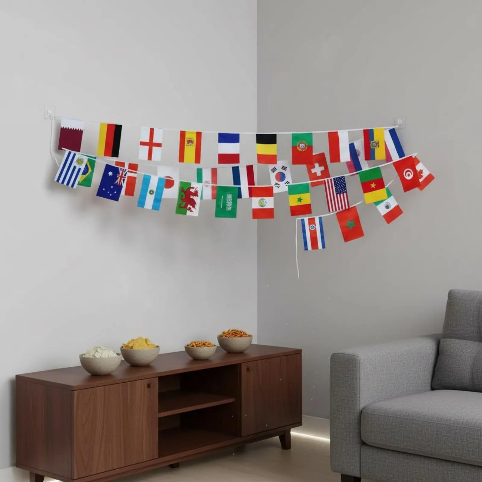 Guirnalda de banderines internacionales para fiestas - imagen 5