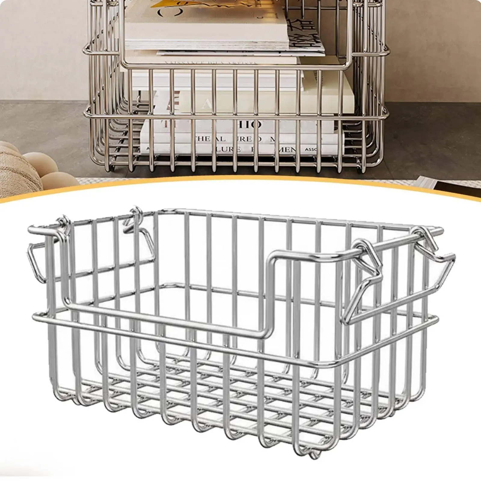 Cesta Organizadora Portátil con Asas para Cocina, Despensa y Baño - imagen 4